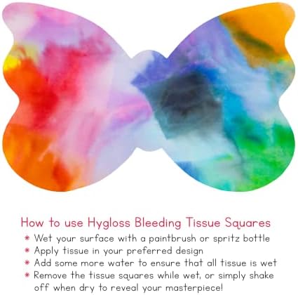 Hygloss производи крварење на ткиво хартија квадрати 2-инчни, 20 разновидни бои за уметност и занаетчиски производи, DIY проекти, белешка