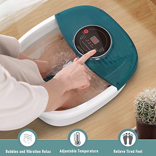 Curicure Massager за бања за нозе со топлина, електрична подлога за греење за долниот дел на грбот и рамото и абдоменот, преносни