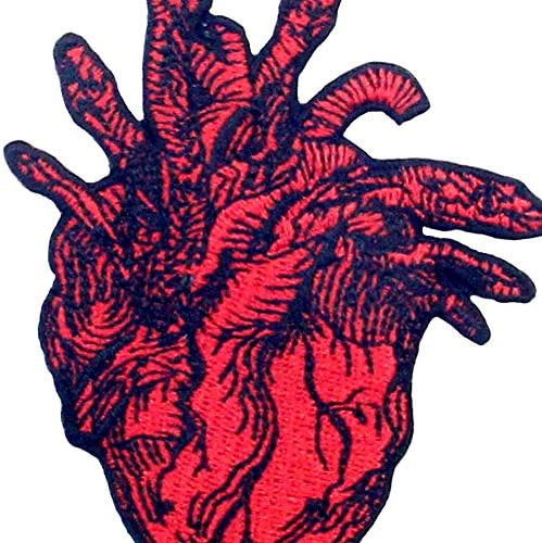 Змија срцев срцев лепенка извезена апликација за значка железо на шиење на амблем