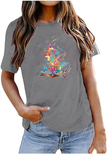 Пролетни кошули за жени 2023 Трендовски маички Боемска туника пролет 2023 година Фустани обични маици со кратки ракави на кратки ракави врвови
