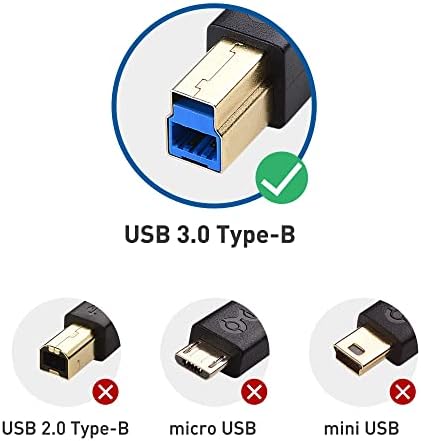 Кабел за кабел тип-C USB 3.1 тип Б кабел во црна 6,6 стапки и USB C до USB адаптер