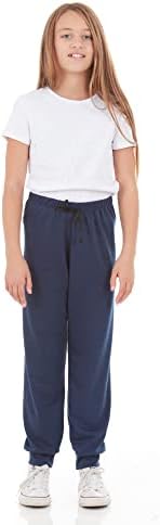 Pure Essence Girls Jogger Sweatpants - 4 пакувања активни руно наредени супер меки пријатни панталони со џогер