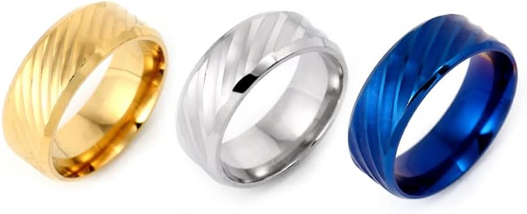 Колезо 8мм сребрен прстен во вода на прстените за маж и жени Персонализирани прстени Прилагодете го врежаниот прстен-22522