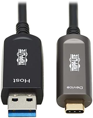 ТРИП Лајт ДОЛГО Растојание USB-a ДО USB-C Кабел, 33 Стапки / 10 Метри, 10 Gbps Податоци, Полнење, Активен Кабел Со Влакна, Поддржува Само USB