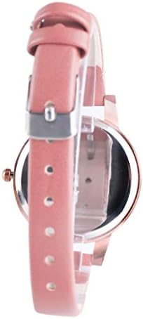 Темперамент конвексно стакло мат едноставен Rhinestone Dial Ladies Leather Belt Watch
