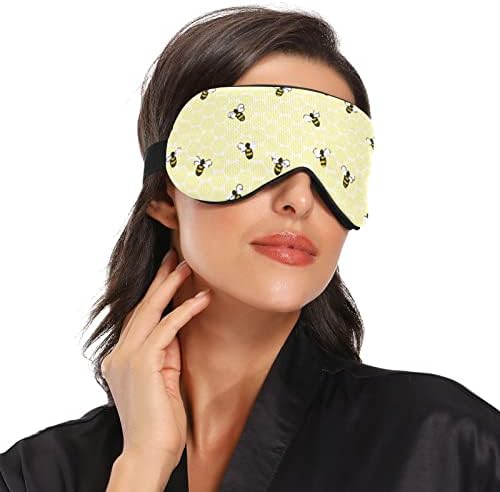 Унисекс спиење маска за очи пчели-хоником-кут-ноќна маска за спиење удобно покритие за сенка за спиење на очите