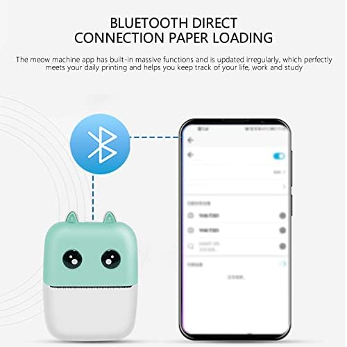 Xunion Mini Pocket Printe-R, Bluetooth џеб термички печати-r, преносен паметен фото printe-r, компатибилен со iOS & Android, Mo, Green