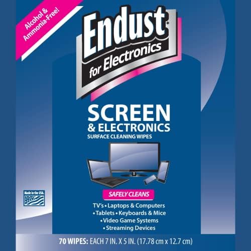 Endust for Electronics Screen Cleans Ships, марамчиња за чистење на површини за електроника, за таблет, е-читач, монитор, лаптоп, телефон,