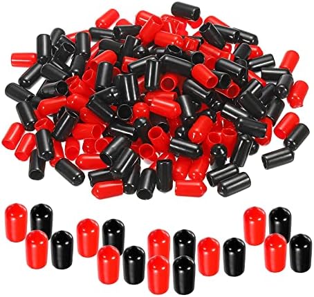 Меканиксиност 100 парчиња гумени капаци за капаци на капаци 8мм винил завртка заштитет за заштитени завртки црна црвена црвена црвена