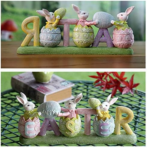 Какина девојки украс десктоп зајаче зајак Велигденска декорација јајце јајце соба подарок слатки детски украси декорација и виси сет за украси на скелети