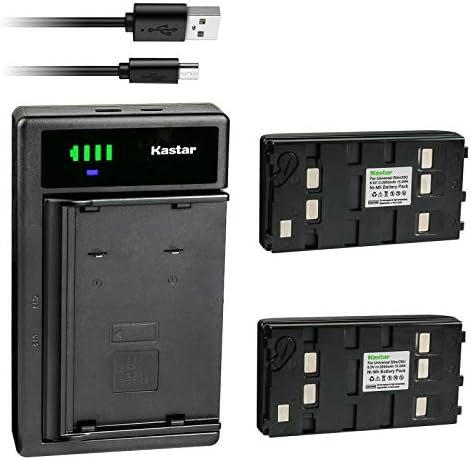 Kastar 2-пакет батерија и паметен USB полнач компатибилен со JVC BN-V11U BN-V12U BN-V14U BN-V18U BN-V20U BN-V22U BN-V24U BN-V25U