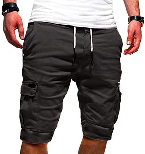 Rtrde Mens Shorts Sports Sports Pocket Workwear Casual Loose Shorts Jogging Cargo за мажи