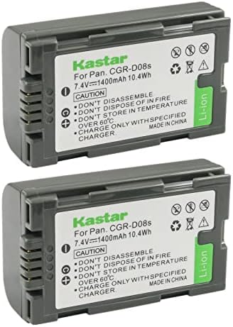 Замена на батеријата со 2-пакет CGR-D08 за Panasonic PV-DV400, PV-DV400K, PV-DV401, PV-DV402, PV-DV600, PV-DV600K, PV-DV601, PV-DV602,
