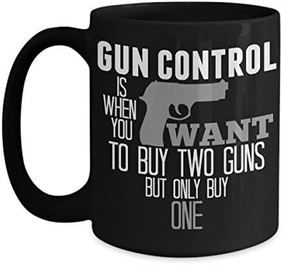 Pufубители на пиштоли Криг - Пиштоли за контрола на пиштоли поврзани со тематски тематски 11 или 15 мл црна најдобра несоодветна саркастична чаши,