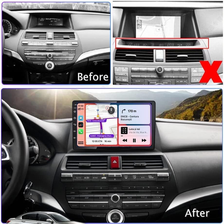 Андроид 11 Автомобил Стерео За Хонда Спогодба 2008-2013 Радио Со Безжичен Apple Carplay Android Auto, 10.1 Инчен Капацитивен Екран
