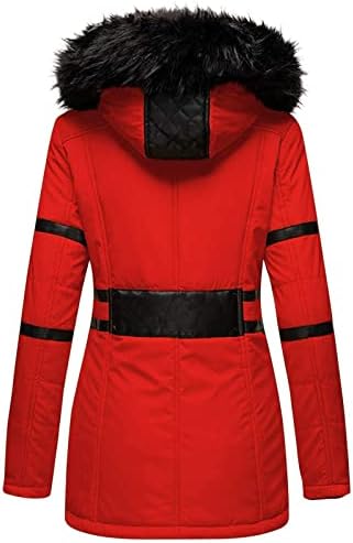 Зимски зимски јакни за жени, женски моден рекреација патент со долг ракав, контрастна боја, задебелена загреана јакна