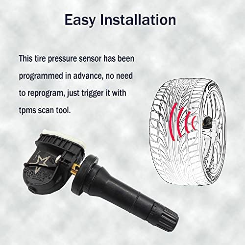 Сензор за притисок на гуми TPMS 13598771-1PCS Систем за набудување на притисок на гумите TPMS сензор 315MHz компатибилен со Buick GMC Chevy