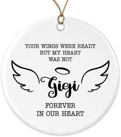 Gavinsdesigns in ovingубовна меморија на Gigi Ornament Божиќна меморијална загуба на годишнината од igиџи - твоите крилја беа