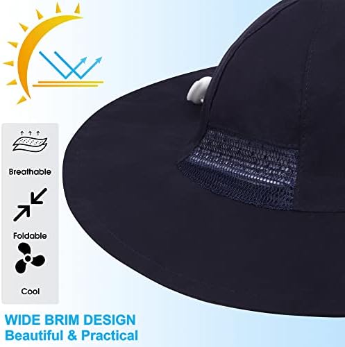 Порока 4 пакувања бебе сонце капа upf 50+ заштита од сонце прилагодлива широка кофа капа на плажа капа за момче девојче