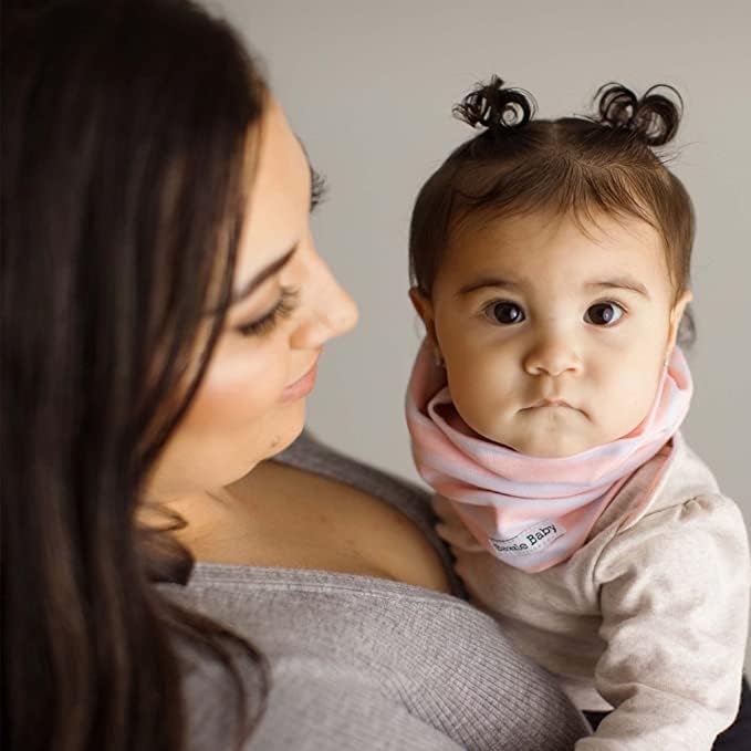 Bazzle Baby Drool Bib за дете со затворање на Snap, Premium Bib во стилот на шал на бесконечност памук