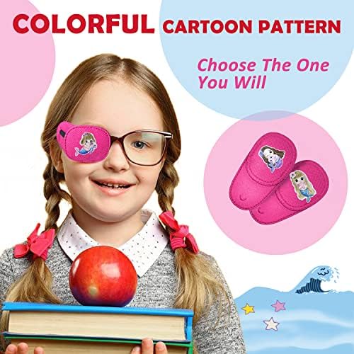 6 парчиња лепенка за очи за деца момчиња разнобојни и меки лепенки за очи за очила мрзливи закрпи за очи за лево или десни очи повеќе стилови