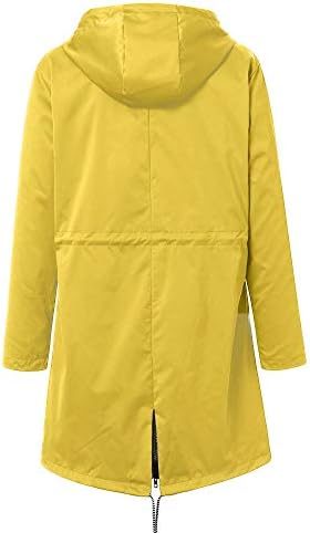 Uofoco јакни за жени цврста јакна од дожд на отворено плус јакни водоотпорен качулки за ветерници за ветерници