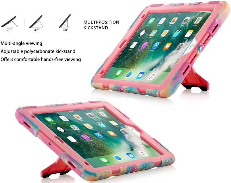 Случај за iPad 9,7 инчи, случај на 5/6 -ти генерација на тешки куќи за заштита на силиконски заштитни силикони