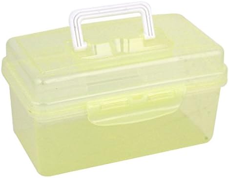 Организатори на алатка за чиста жолта алатка пластична правоаголна форма на хардверски алатки за складирање на кутии за кутии за кутии